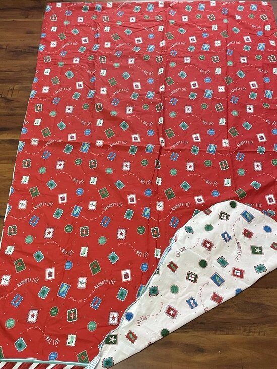 Marks & Spencer Other - Marks & Spencer Christmas Duvet Cover‎ Toddler Bed Reversible Naughty/Nice 52x76